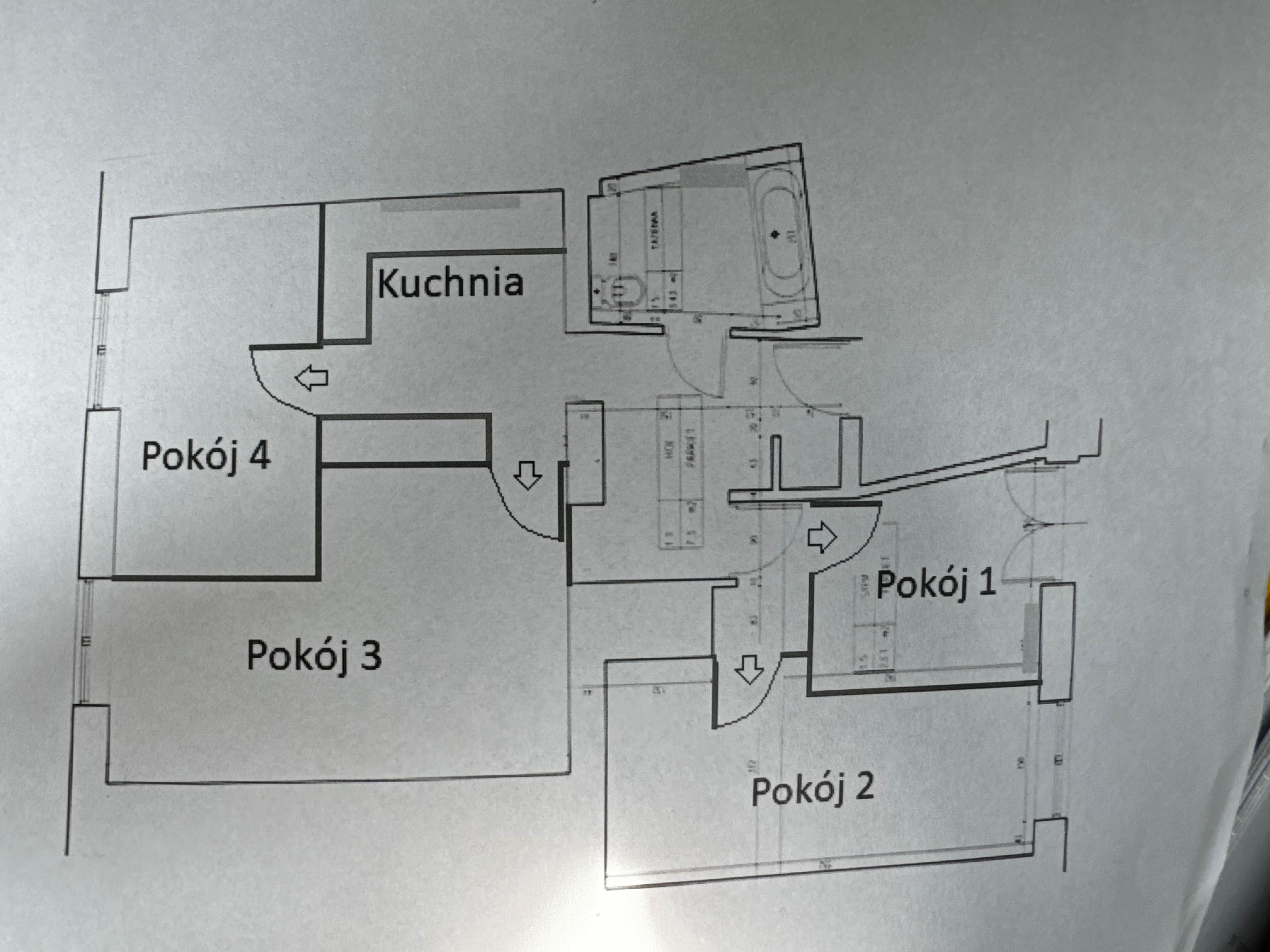 Pokój na Mokotowie z balkonem