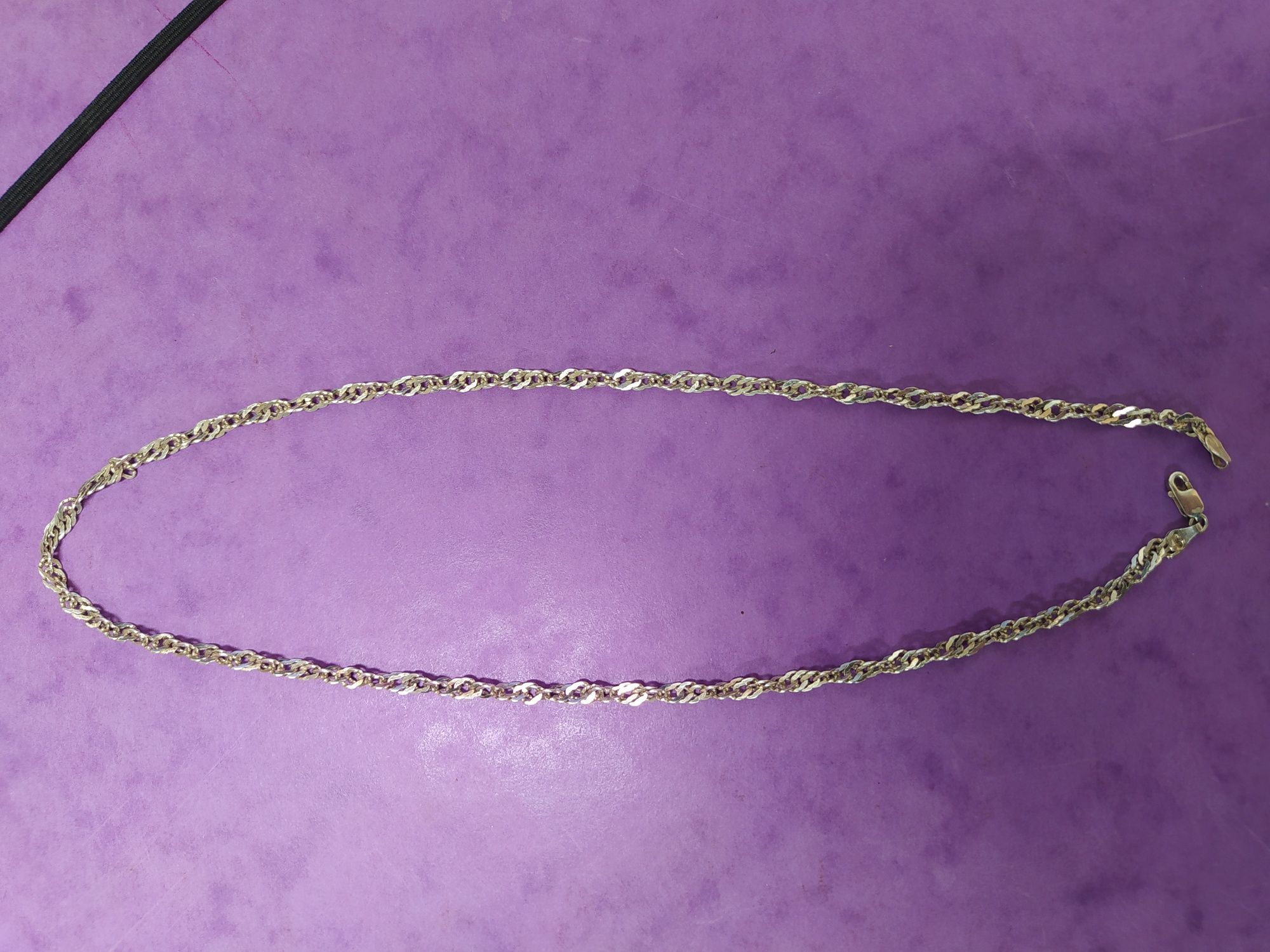 Gruby , srebrny łańcuszek, długość 49 cm
