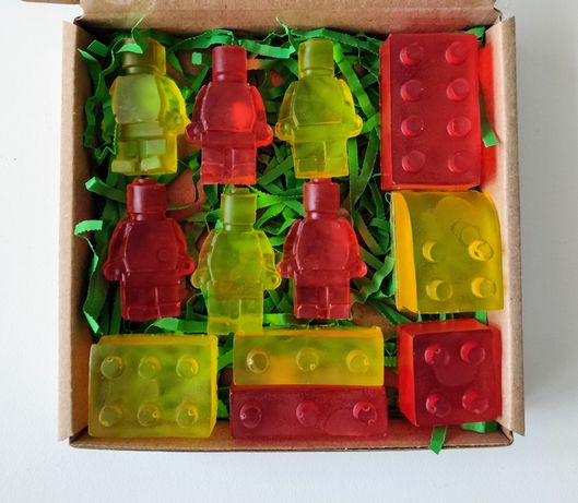 Lego mydełka glicerynowe mini 12 szt handmade prezent Dzień Dziecka