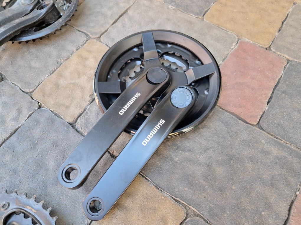 Система шатунів Shimano, шатуни, передня зірка під квадрат