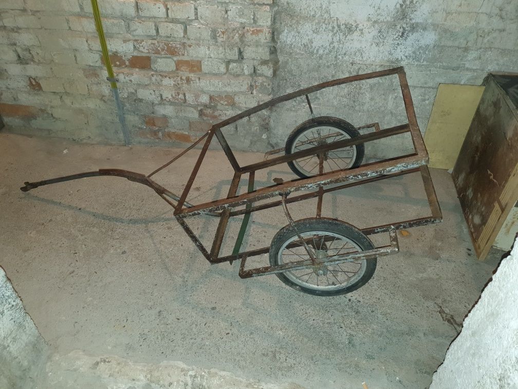 Wózek - przyczepka do roweru samoróbka