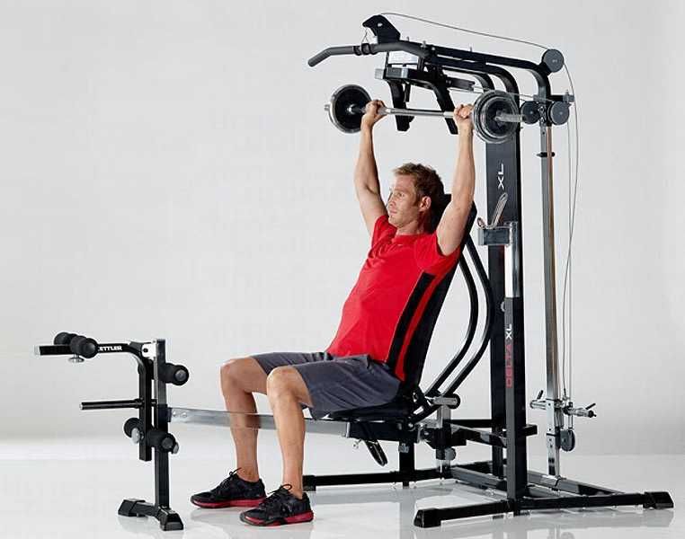 Pokazowy atlas Kettler Delta XL + 100 kg obciążenia,modlitewnik, gryfy