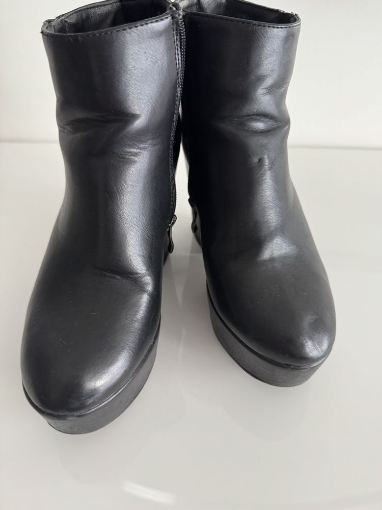 Botins Seaside tamanho 37 pretos bom estado
