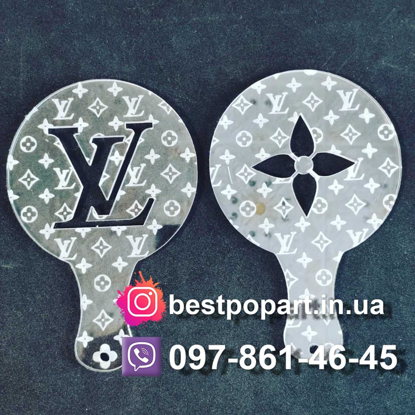Трафарет для кофе и коктейлей под присыпку