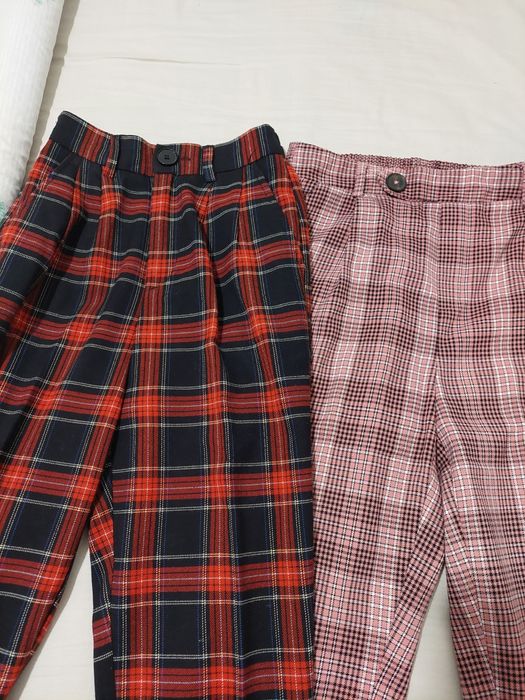 2 Calças xadrez Tam. XS