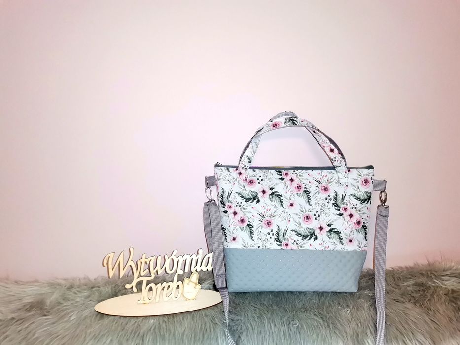 Torba garden z siwą ekoskórą Wytwórnia toreb