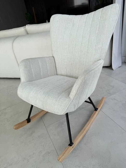 Fotel Bujany Jasny Beż Tkanina  Fw7 dostępny od ręki, dostawa