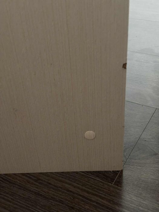 Zestaw szafa + kompoda 4szuflady z płyty wiórowej 18mm wenge jasne/zeb