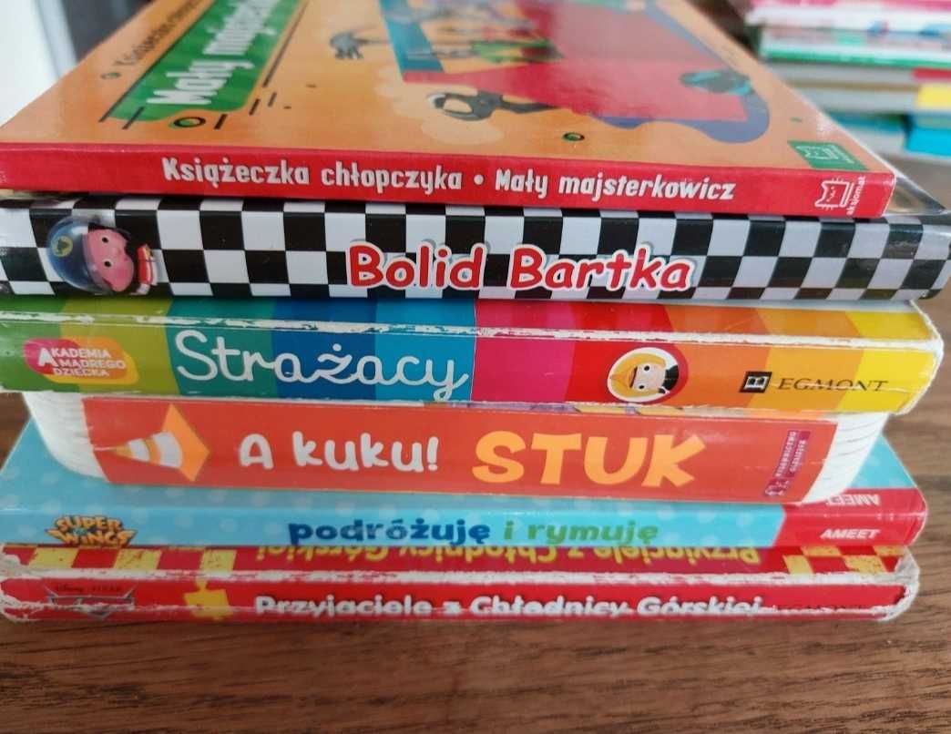 Zestaw książek dla małego chłopca strażacy super wings a kuku stuk puk