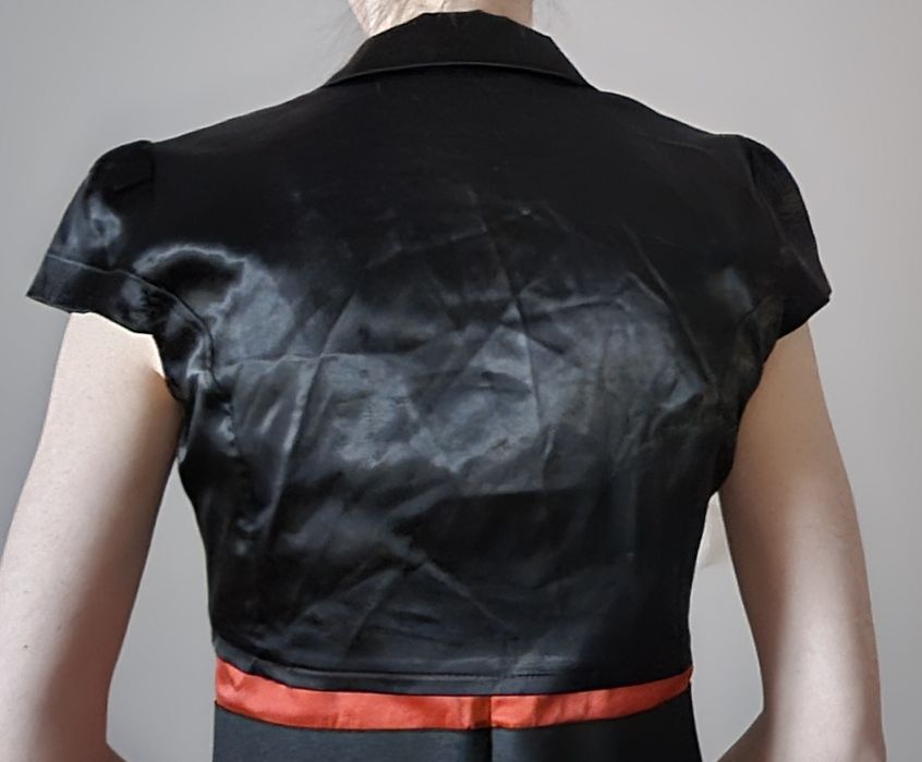 Bolerko, czarne, satynowe, 36, Marika Line