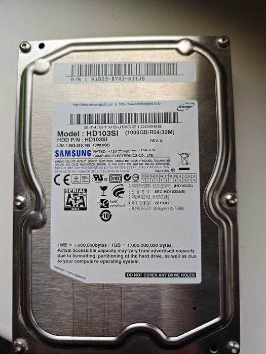 HDD жорсткий диск Samsung HD103SI 1Tb