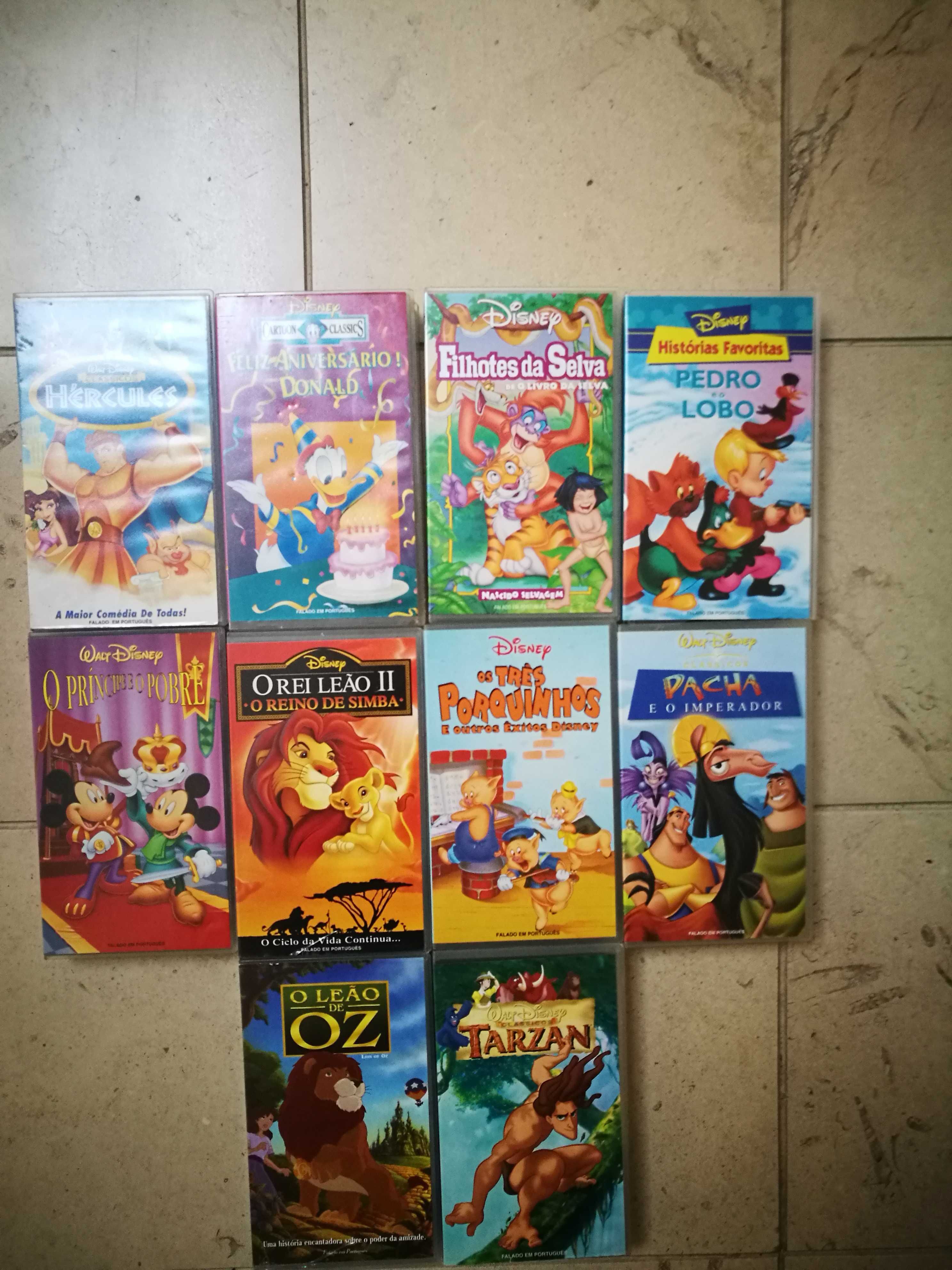 Cassetes VHS Filmes Walt Disney (RARAS) (Vendem.-se SEPARADAMENTE)