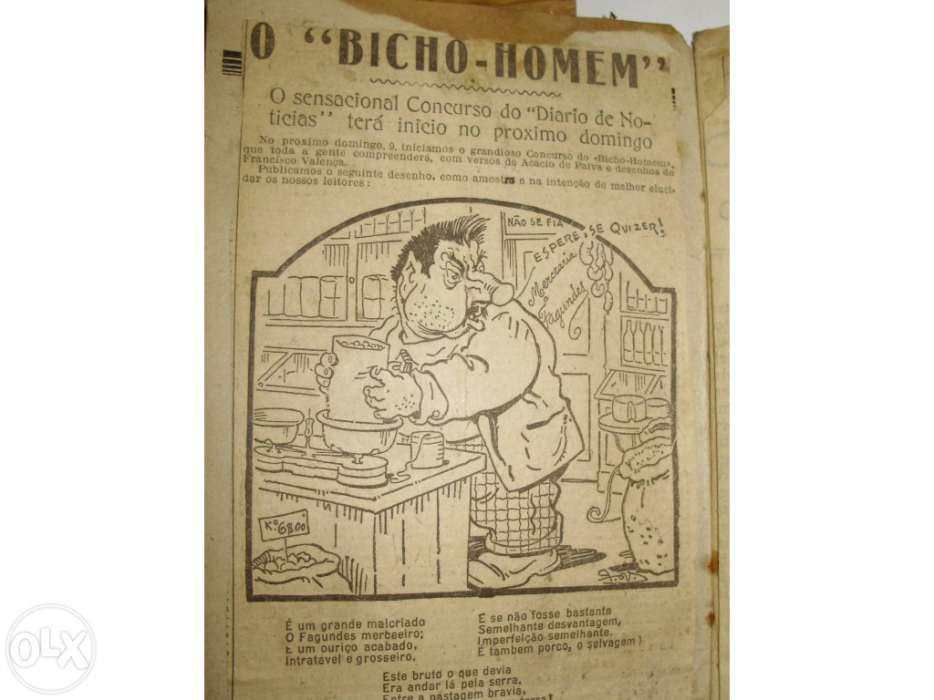 Caderneta/concurso do Diário de Notícias"O bicho-Homem"