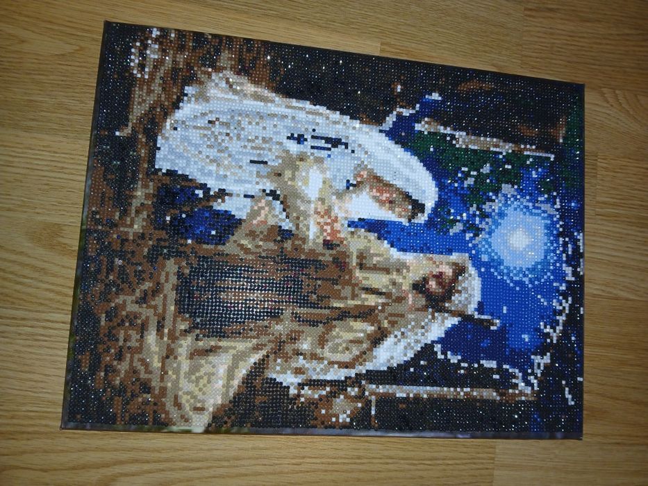 Алмазна мозаїка “Свята Родина (Марія, Йосип і Ісус)” – готова робота