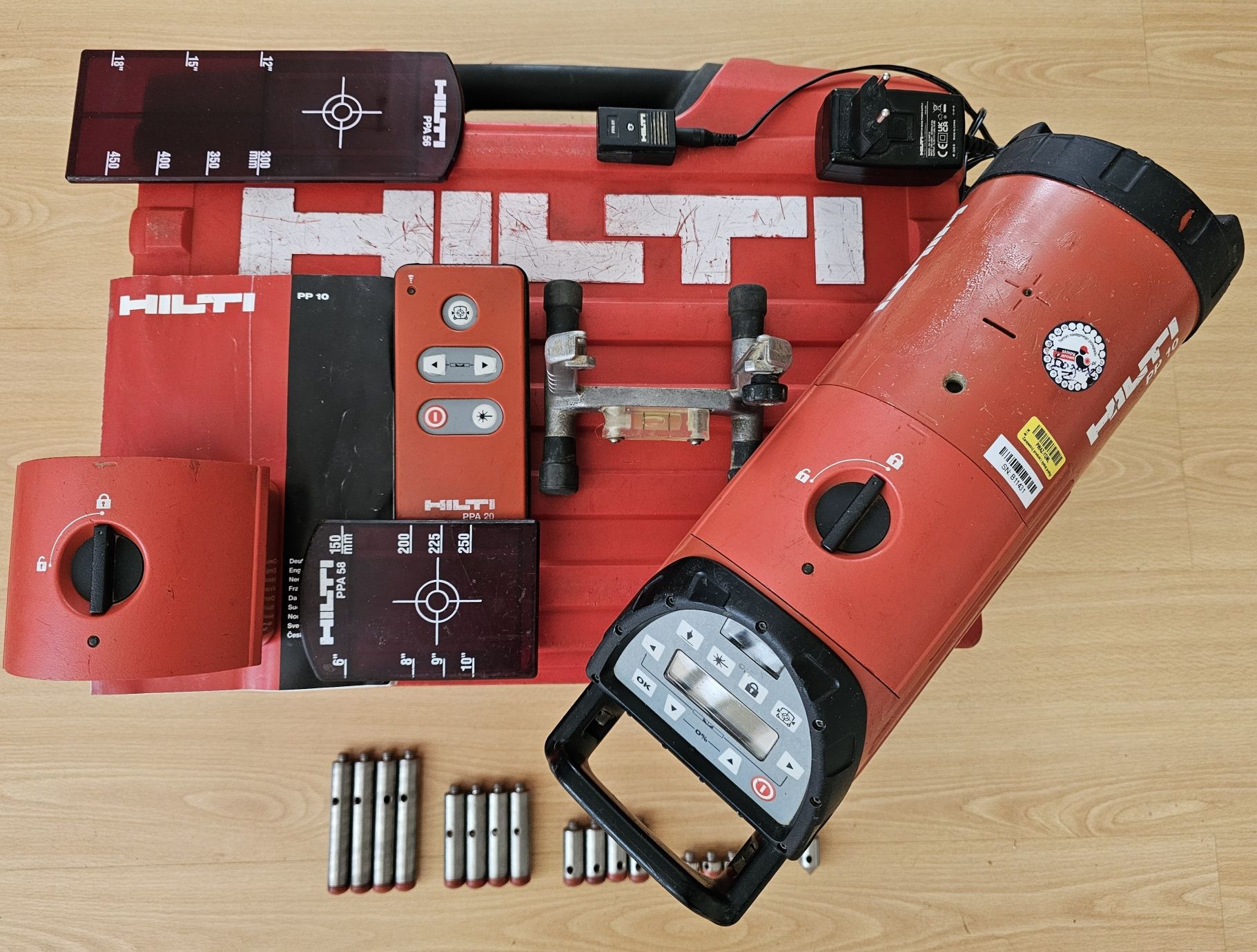HILTI PP 10 PP10 Laser Rurowy Duży Zestaw Nowy PROTOKÓŁ KALIBRACJI