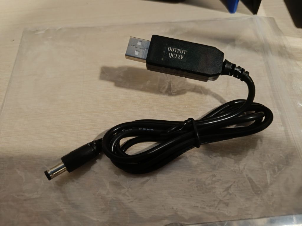 Кабель для роутера 12V 1,5A QC 3.0 DC 5,5x 2,1