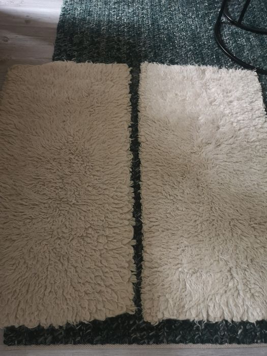 2 dywaniki /flokati z wełny