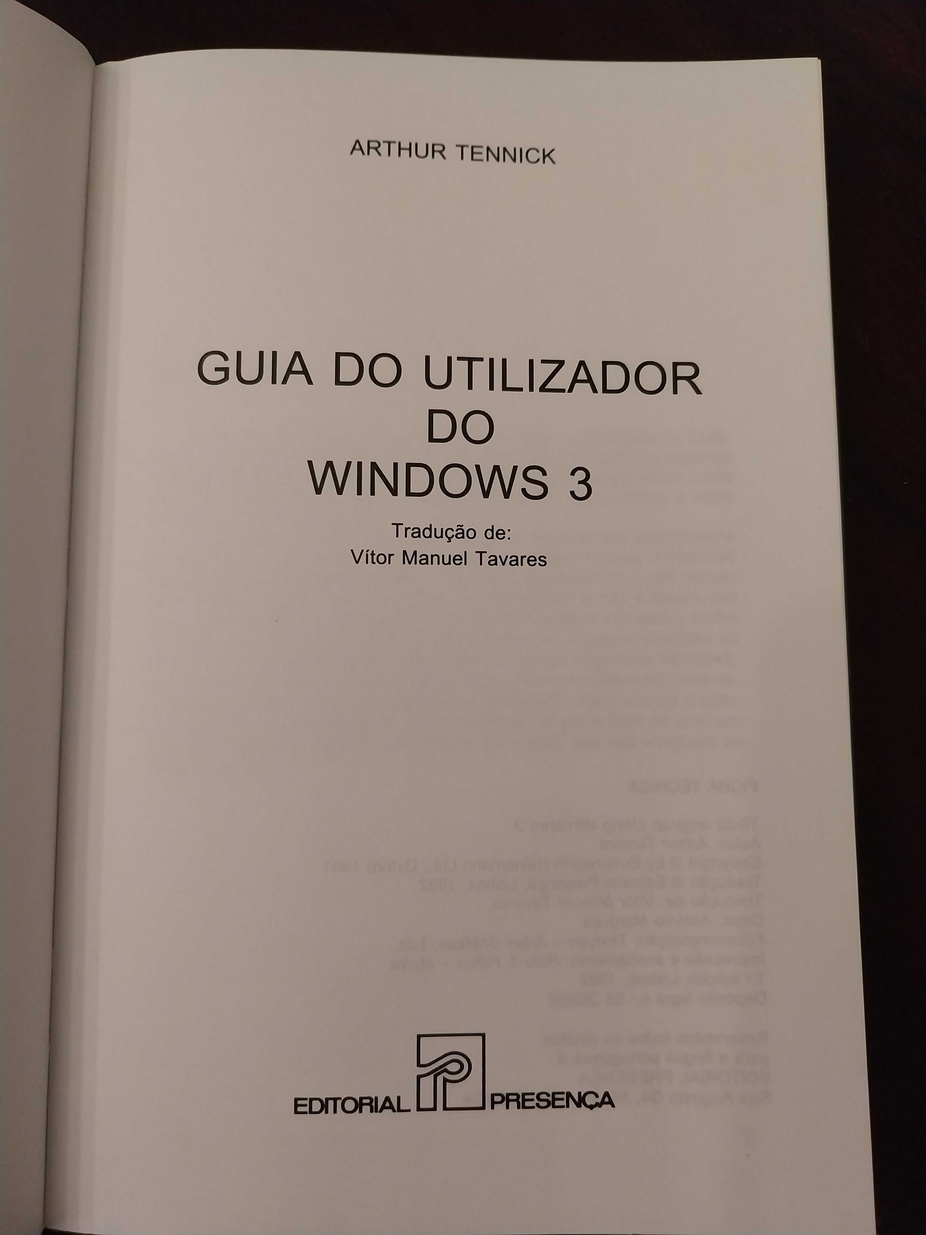 Guia do Utilizador Windows, Arthur Tennick, colecção sistemas 57