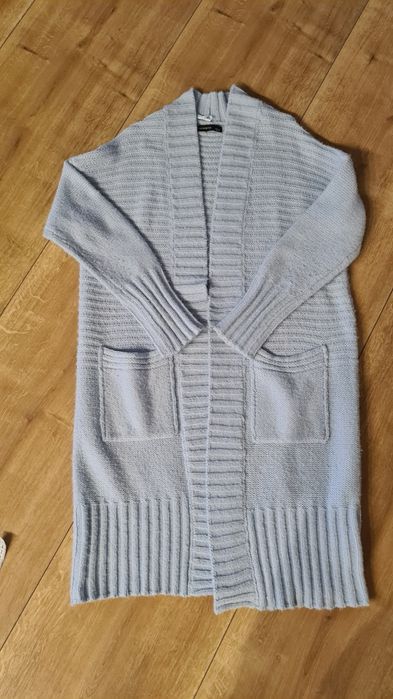 Długi sweter Kardigan. Reserved. Baby blue Błękitny. Rozmiar M - XL