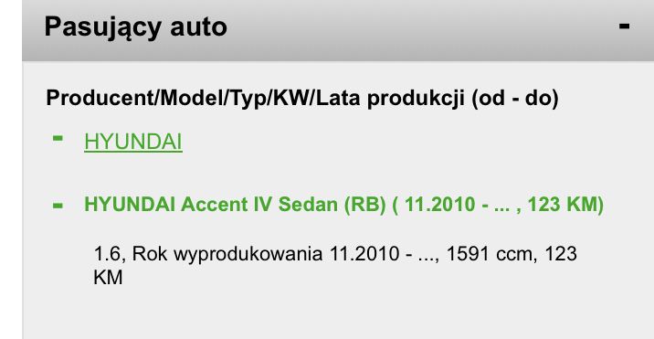 Filtr kabinowy KIA RIO III, Hyundai Accent IV