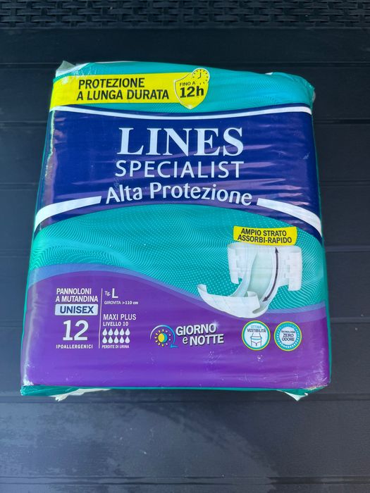 !!!WYPRZEDAŻ!!! Lines Specialist Pieluchy dla dorosłych r. L 12 sz