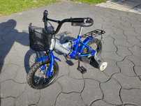 Rower BMX Tornado 12 cali z kółkami bocznymi hamulcem w pedale idealny