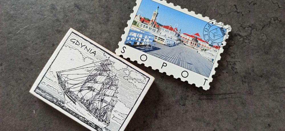 Zestaw magnesów na lodówkę 2szt. Sopot Gdynia