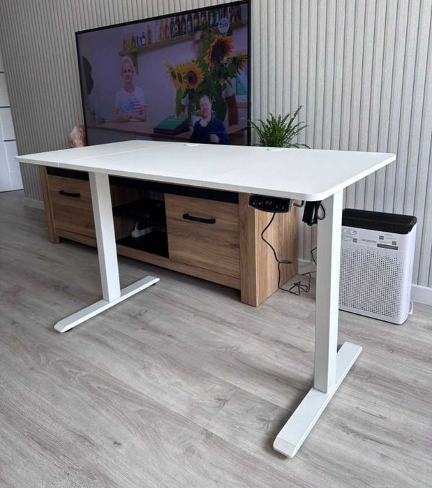 Nowe Biurko Elektryczne Regulowane 120x60cm do Biura KOLORY Gwarancja