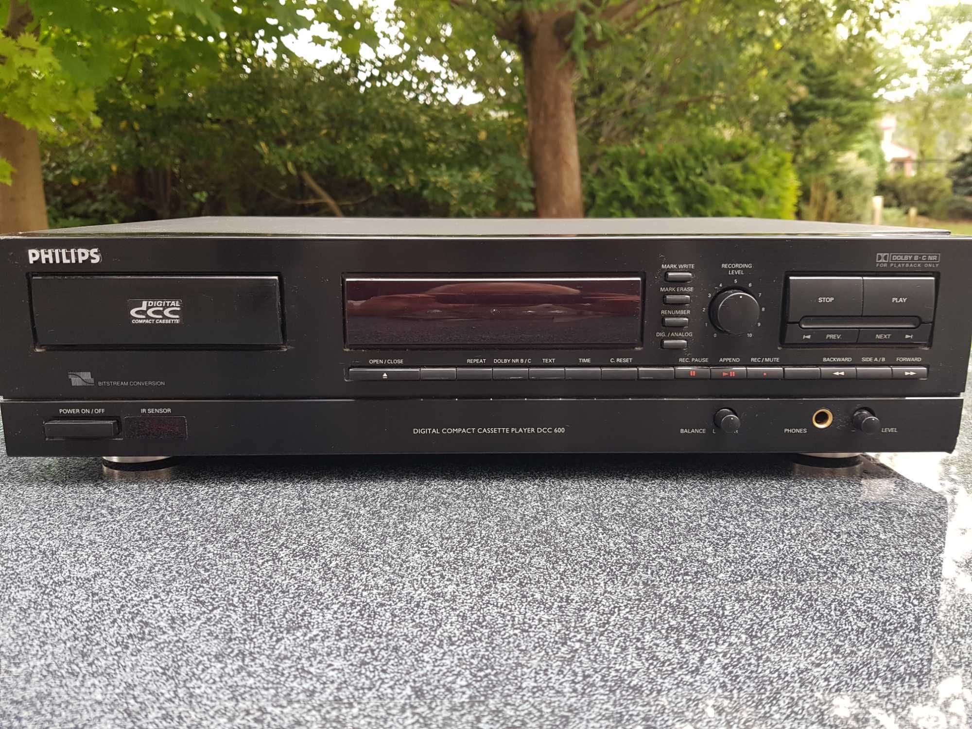 Philips DCC 600 , magnetofon , odtwarzacz cyfrowy z pilotem