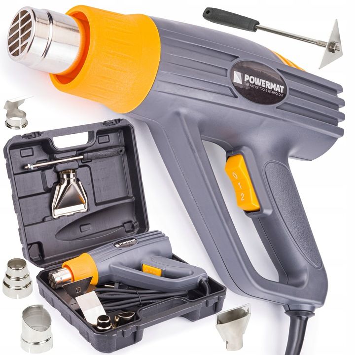 Opalarka Elektryczna 2000w 2 Biegi 4 Dysze Zestaw