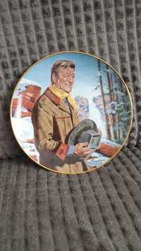 Talerz dekoracyjny z porcelany John Wayne