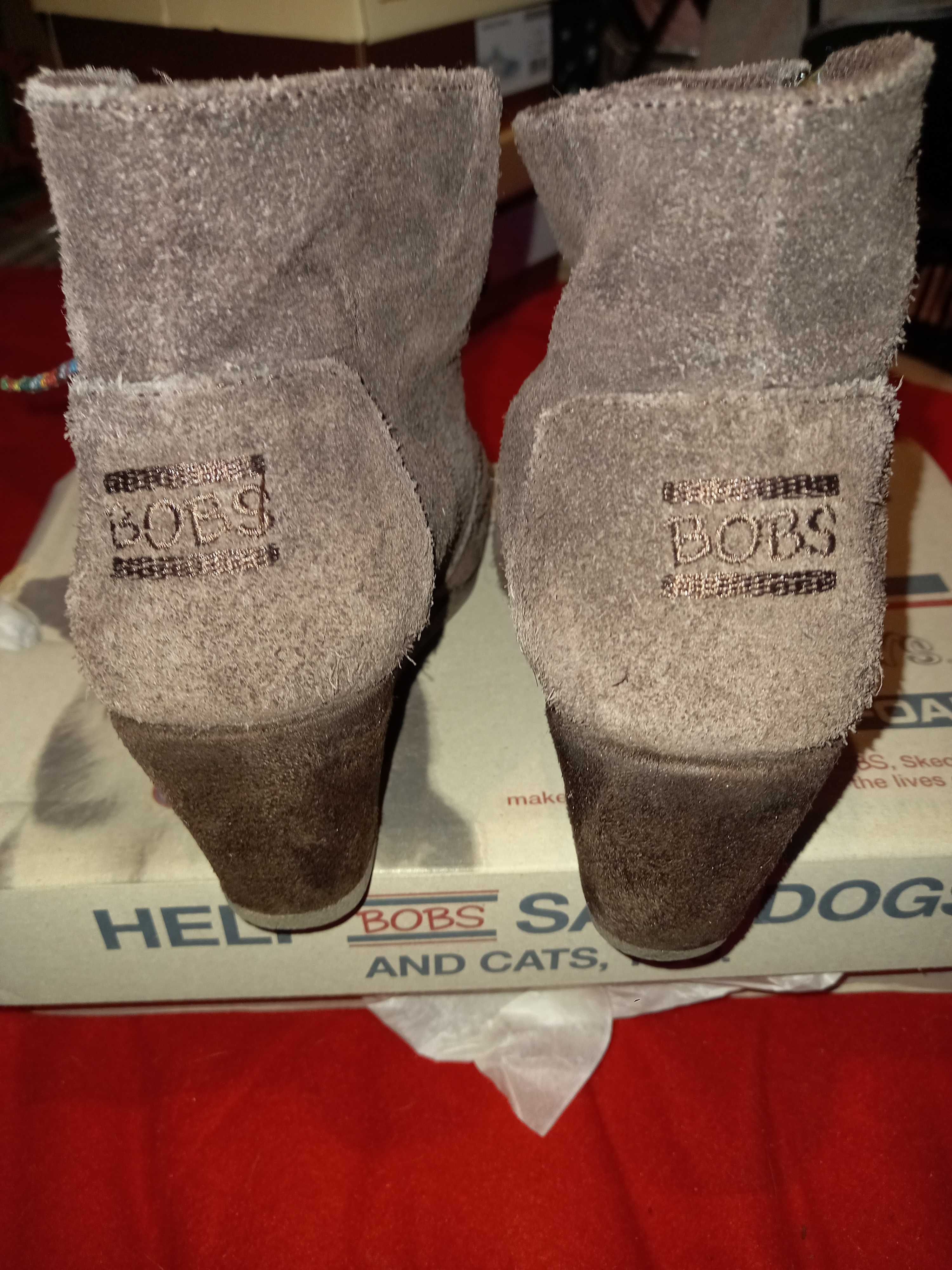 Botins de camurça castanhos - 36 - Skechers
