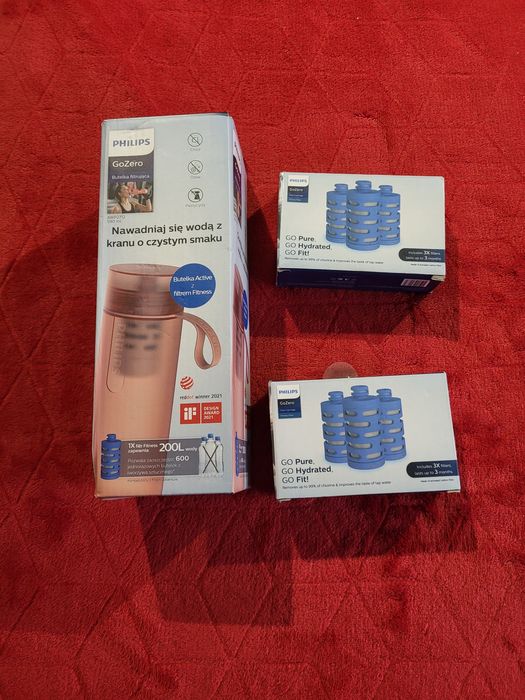 Butelka Filtrująca PHILIPS GoZero 590ml+ 7x filtr
