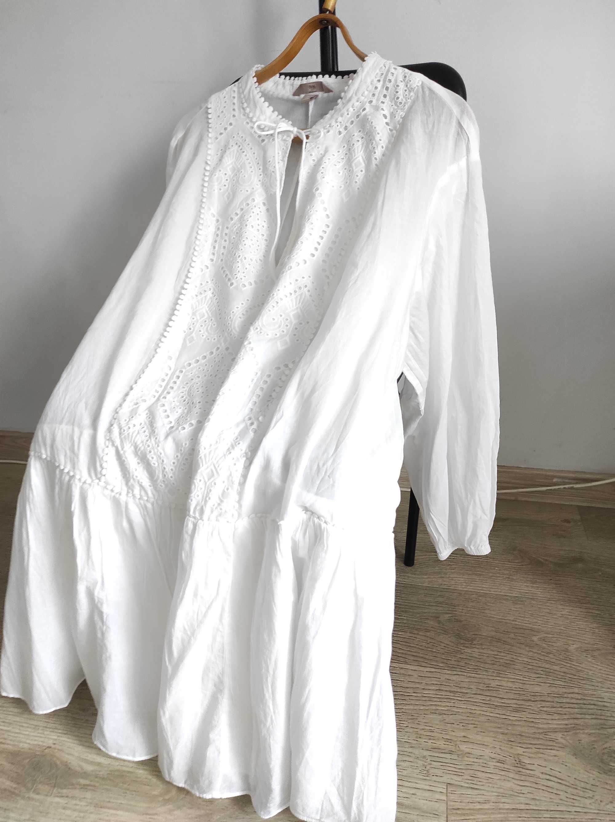 Біла сукня плаття прошва белое платье туника H&M