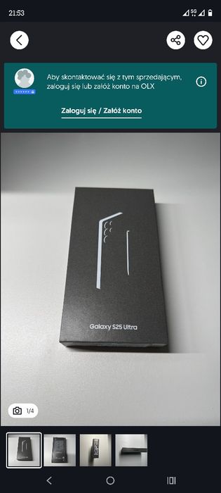 Samsung s25 ultra 256gb nowy