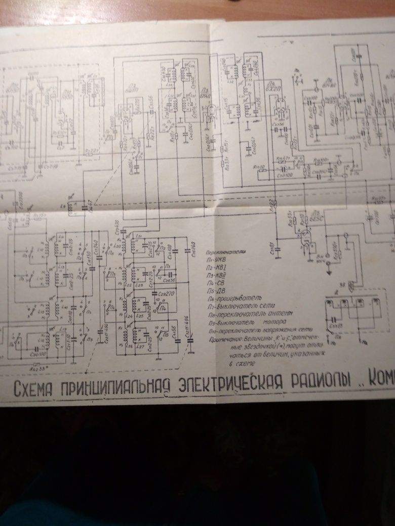 Инструкция радиола Комета 1968 г