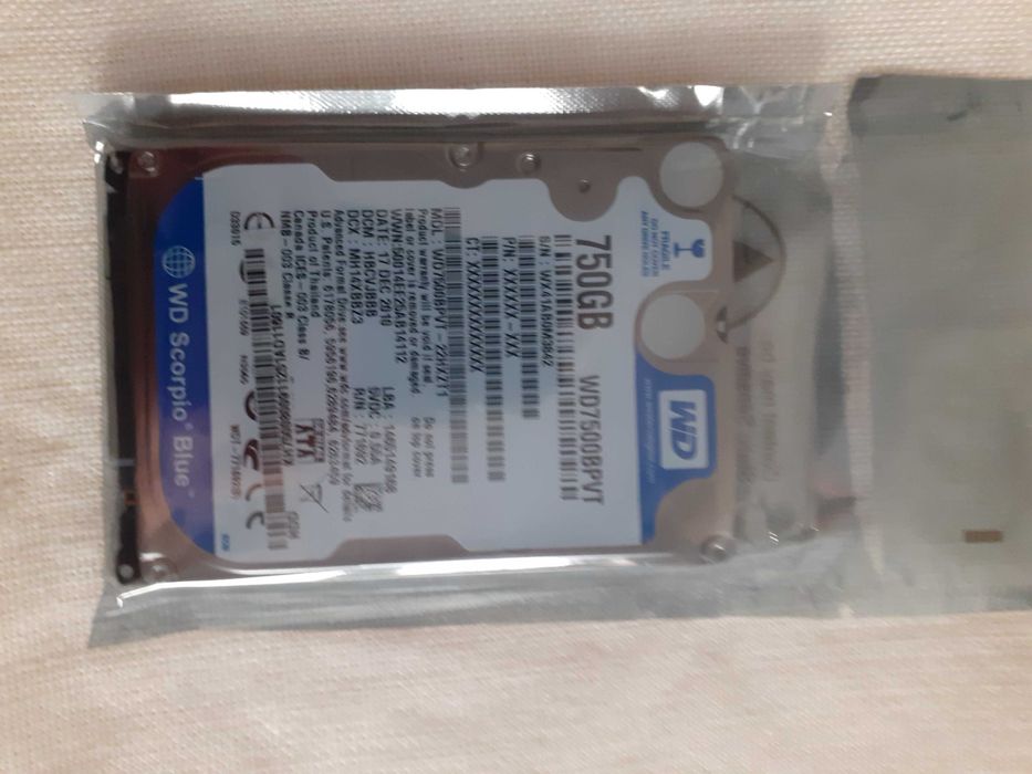 Western Digital WD7500BPVT Hard Drive, Blue, 750 GB (Price Drop #4)64552106285057122