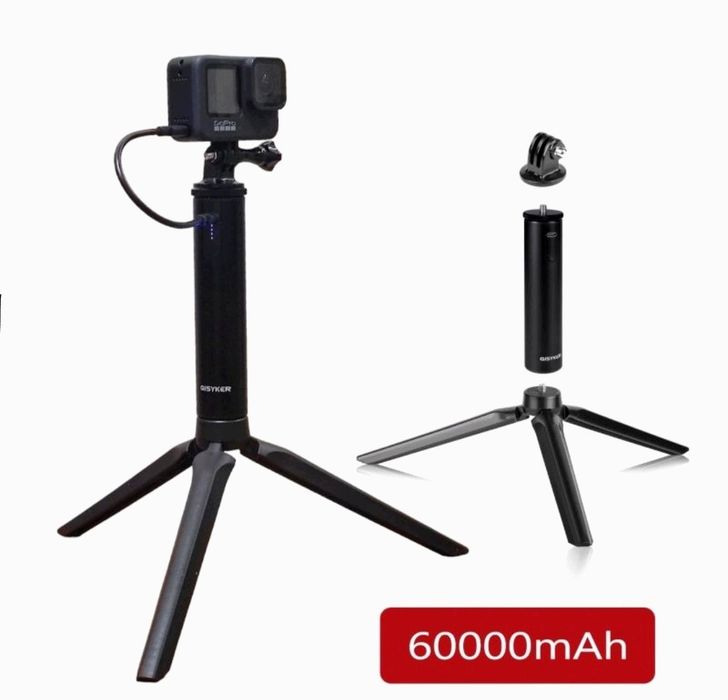 Монопод повербанк з триногою для GoPro