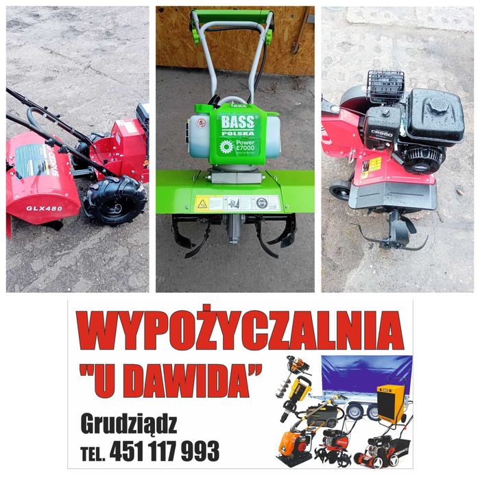 Wypożycz Glebogryzarka pług orka wertykulator aerator wiertnica dzik
