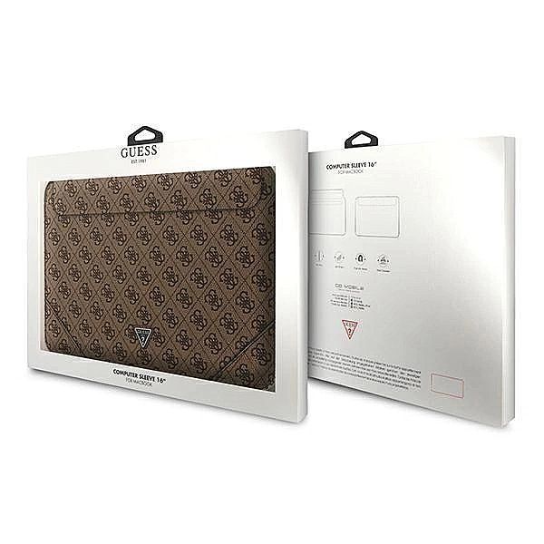 Pokrowiec Guess 4g Uptown Triangle Logo na laptopa 16'' - brązowy