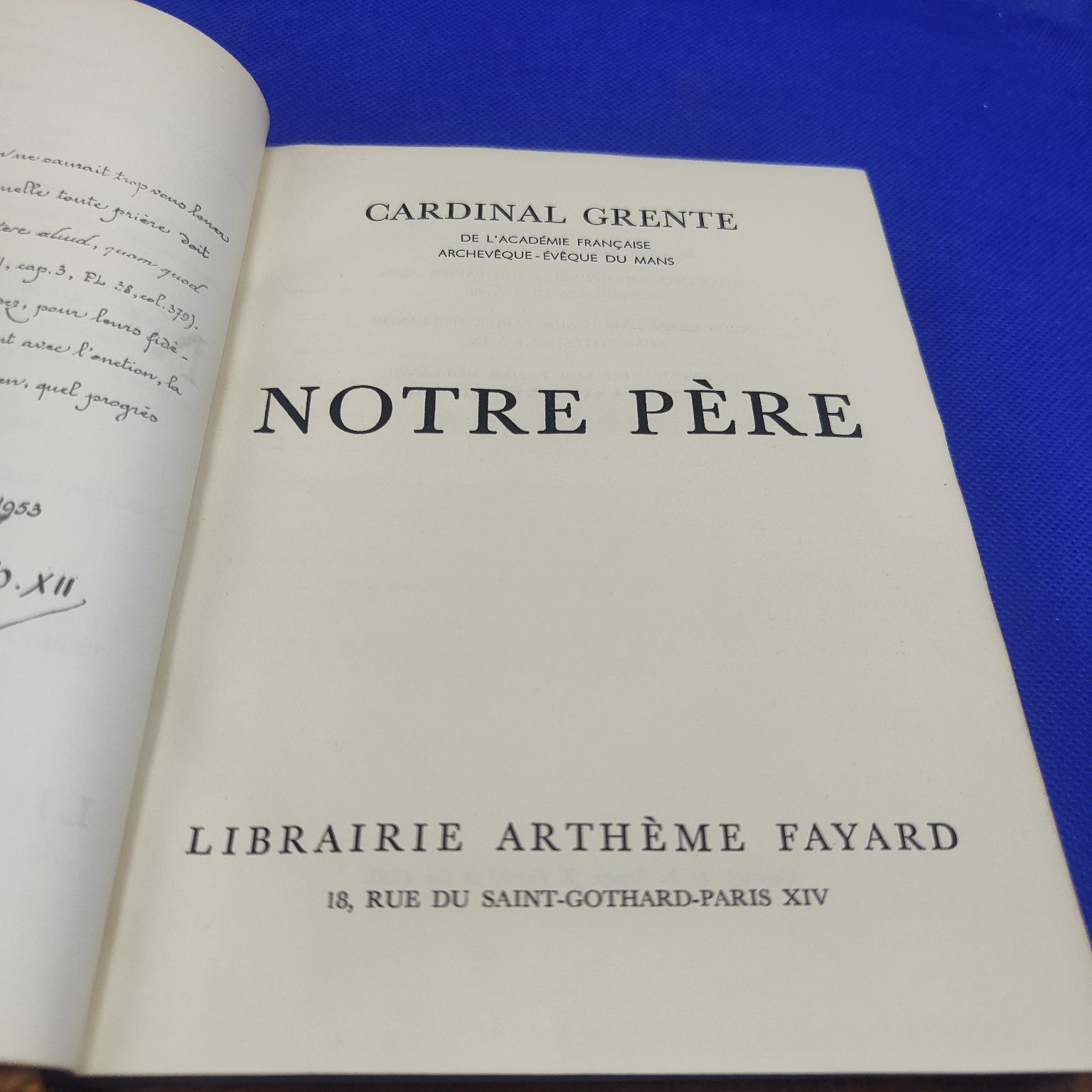 Livro- Ref CxB - Notre Père - Cardinal Grente