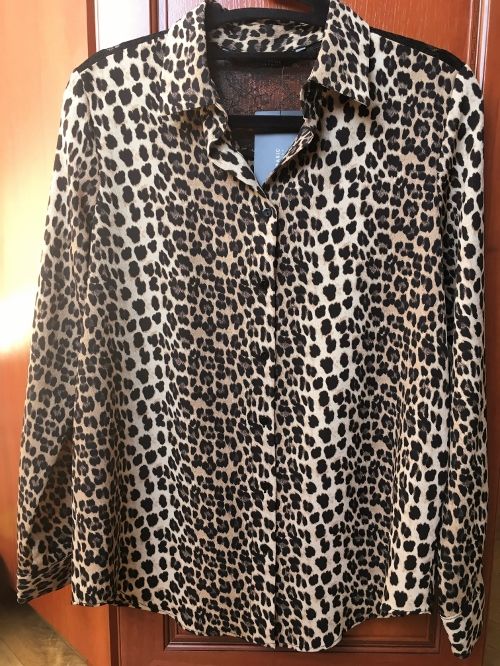 ZARA bluzka animal print z koronką 34/XS