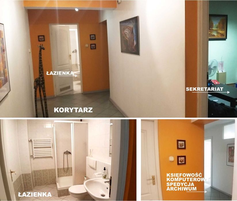 Lokale na biura usługowe mieszkalne - 5 pomieszczeń + kuchnia i łazi