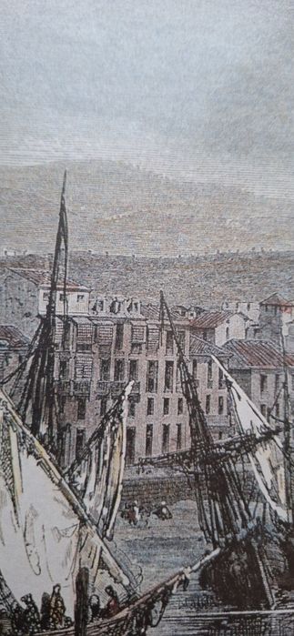 Вінтажна літографія з історичної серії Estampas de Málaga