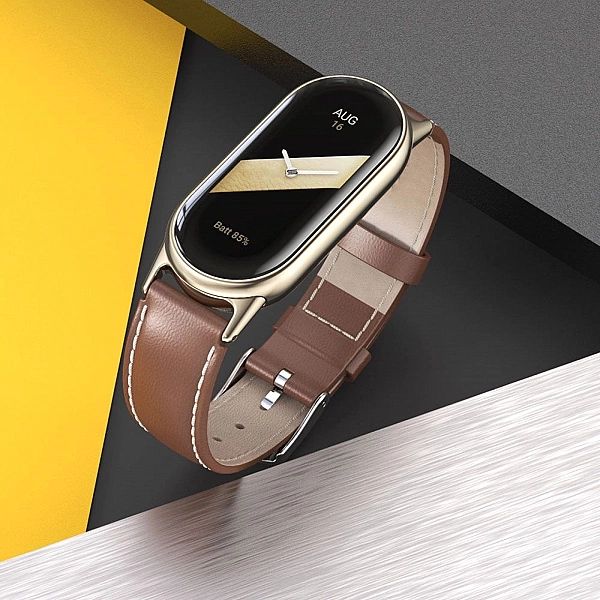 Pasek Tech-Protect Leatherfit na Xiaomi Smart Band 8 / 8 NFC - czarny