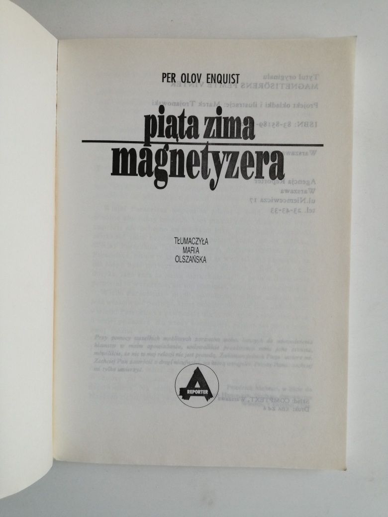 Piąta zima magnetyzera - Per Olov Enqvist