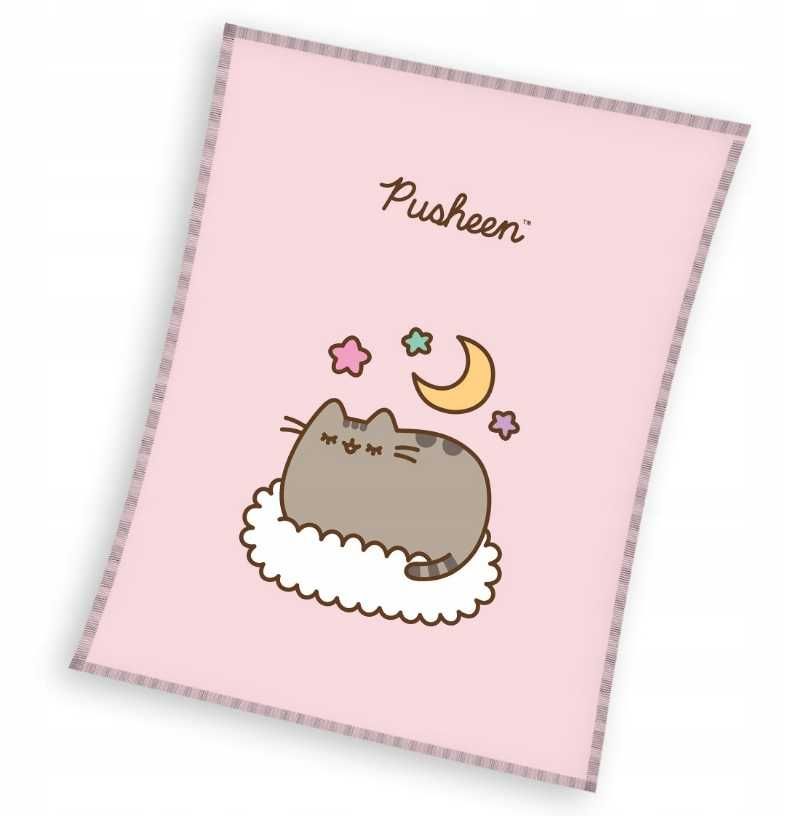 Pusheen koc polarowy 130x160 dziecięcy młodzieżowy Puszin narzuta