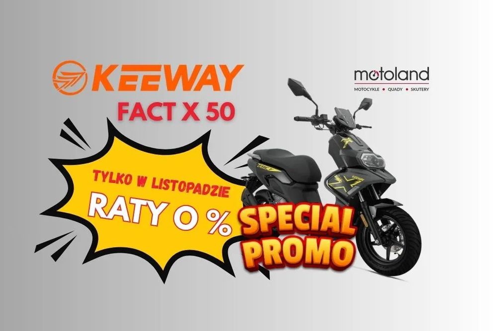 Keeway F-act-Fact-NKD Skuter Keeway FACT-X 50, Rybnik, Raty 0%, Transport