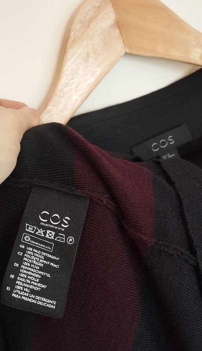 Wełniana spódnica cos bordowo granatowa 100% wełna