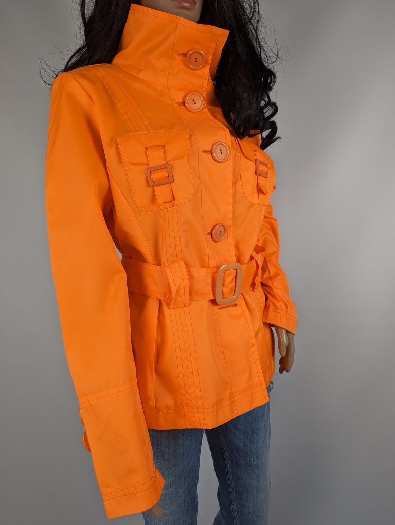 Nowa pomarańczowa kurtka przejściowa wiatrówka jaskrawa Rym L 40